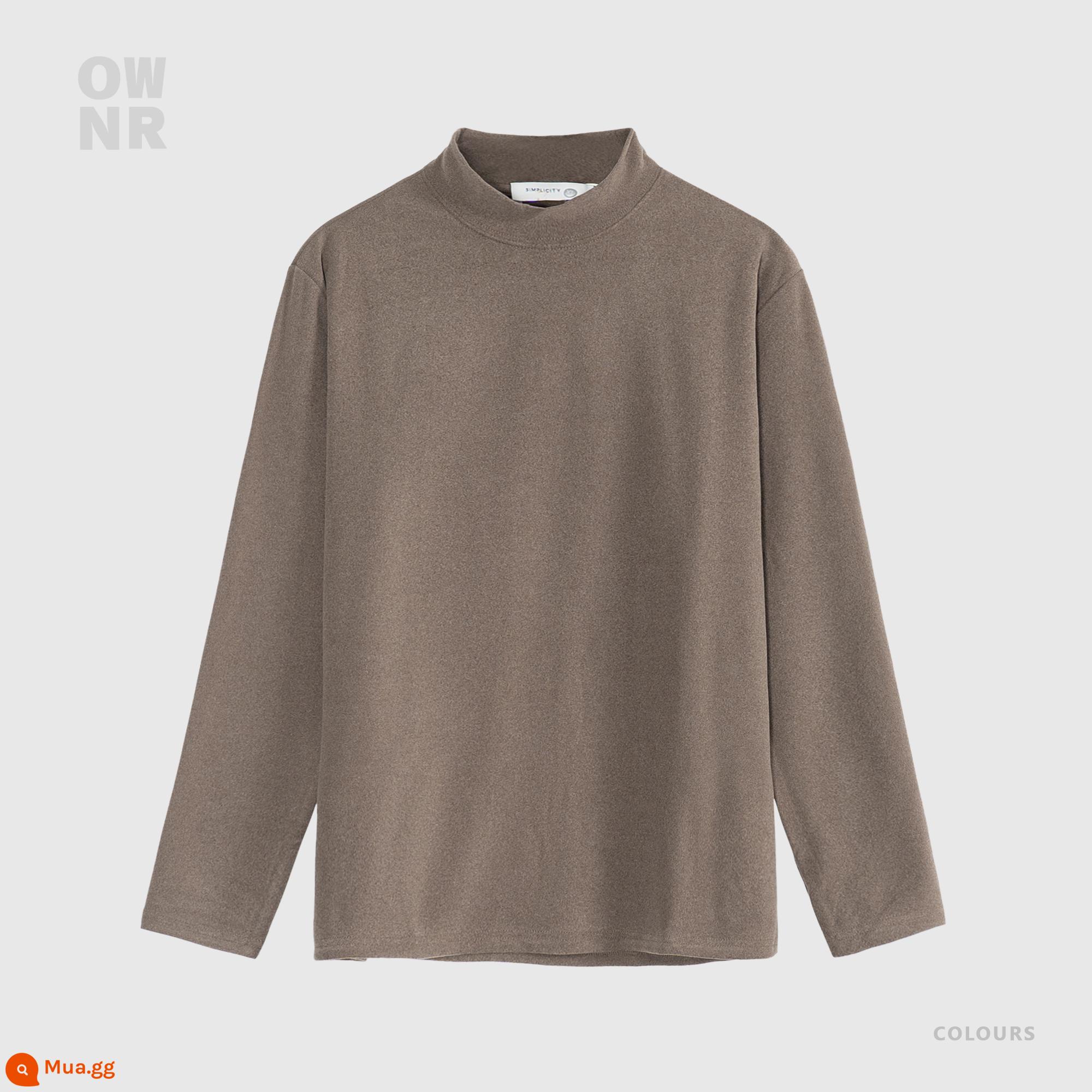 Đen TURTLENCECK BASE MENTUMENT MINAUM VÀ WINTER Đạo đức ống t -Shirt dài -sleeved Trendy Glimming Top -Level Sensory Warening Nội tâm - Cổ áo trung tâm hoa lạc đà