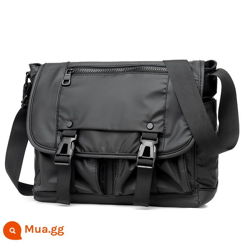 Túi ba lô nam Oxford vải Messenger Túi Messenger Canvas Backpack Office Bag Back Backpack Men Side Open Laring - đen