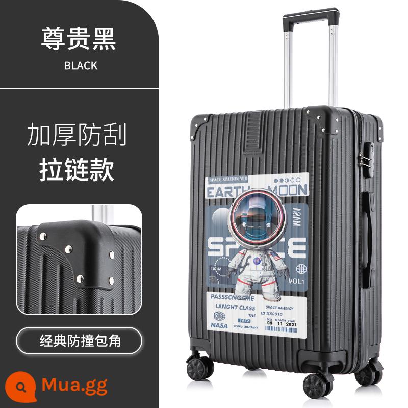 Hộp hành lý mới của Nans Astronomy Box nữ Tie Box Hộp da 20 inch Mật khẩu là mạnh mẽ, bền và dày - Phi hành gia đầu to ★ dây kéo ★ màu đen quý phái