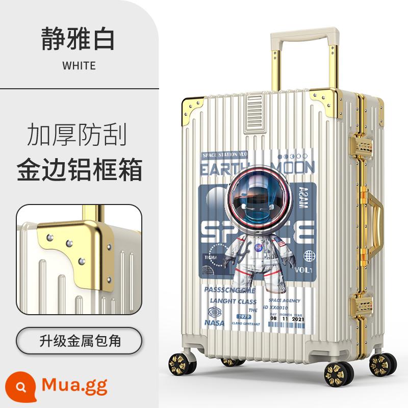 Hộp hành lý mới của Nans Astronomy Box nữ Tie Box Hộp da 20 inch Mật khẩu là mạnh mẽ, bền và dày - Phi hành gia đầu to trong ▲ khung vàng▲ viền vàng trắng