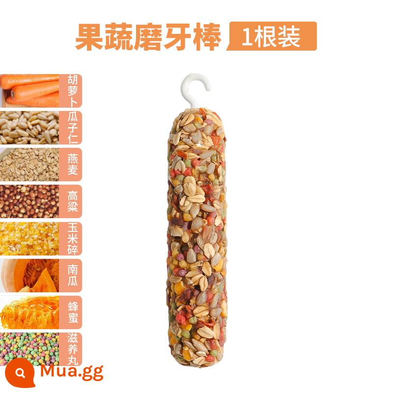 Vẹt răng hàm dính da hổ phượng hoàng đen hoa mẫu đơn miệng mài snack huấn luyện thưởng thức ăn nhai đồ chơi chim tiếp liệu - Thanh rau củ quả vẹt x1 (bổ sung vitamin C)