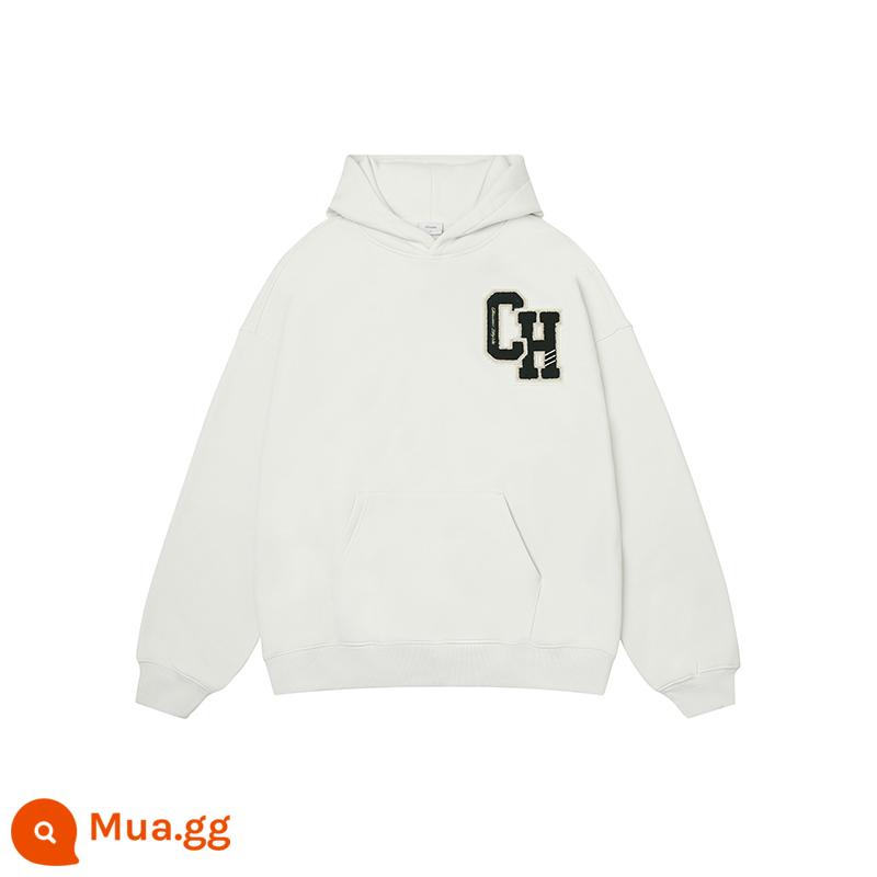 CHINism loạt huy hiệu CH Mỹ giản dị có mũ nặng áo len nam hợp thời trang thương hiệu rời thư hoodie triều - tro bột yến mạch