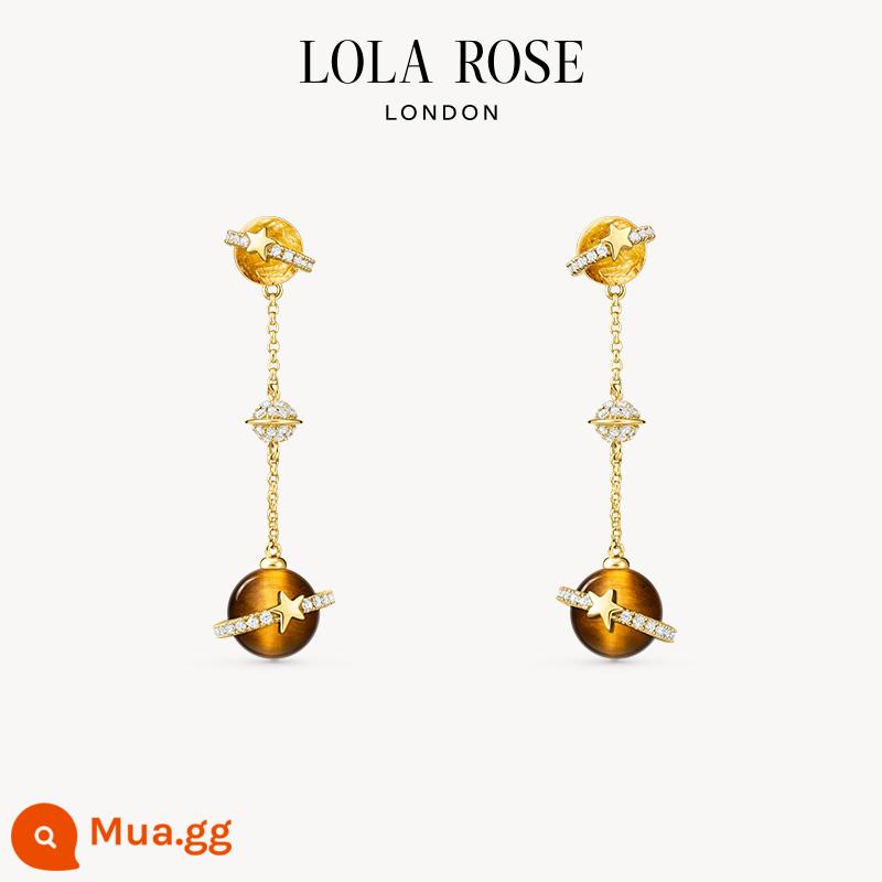 Hoa hồng Lola Bông tai hoa hồng Lola Bông tai Nữ Cao cấp Tính khí Retro Ngách Sinh nhật Quà tặng Năm mới - Đá Mắt Hổ-LR60615