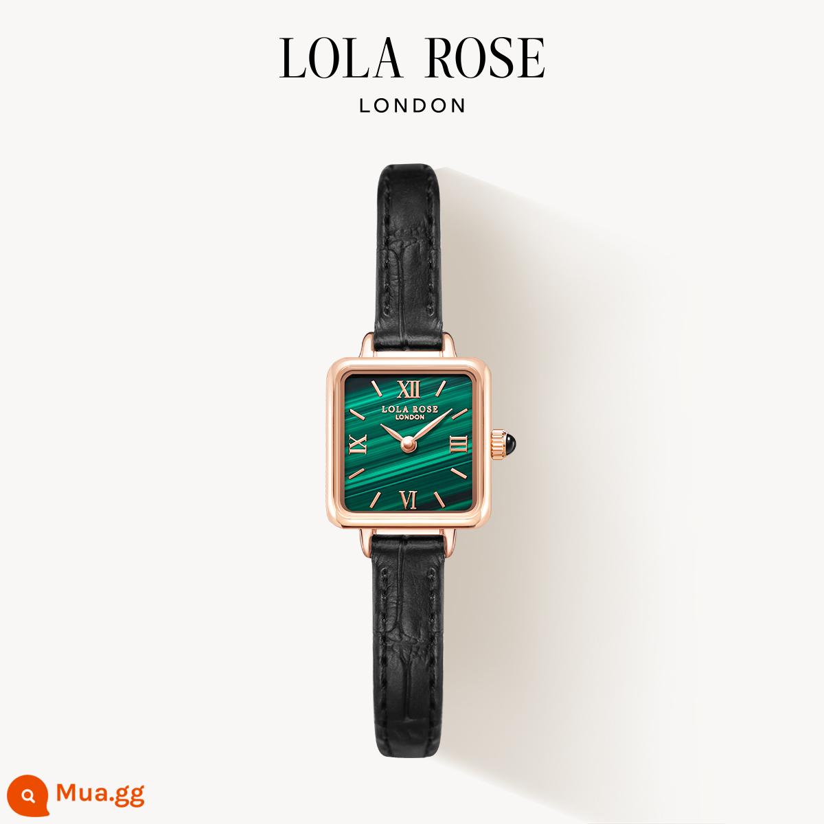 Đồng hồ nữ nhỏ màu nâu Lola Rose khí chất retro đồng hồ nữ mẫu 520 quà tặng cho bạn gái - Malachite-LR2228