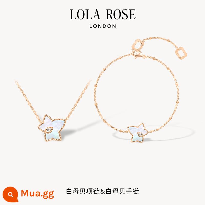 Lola Hoa Hồng Lola Hoa Hồng Dây Thường Xuân Trung Quốc Lễ Tình Nhân Hạn Chế Dài Hộp Quà Tình Yêu Vòng Cổ Tai Kim Thủ Công Cho Bạn Gái - Vòng cổ + vòng tay ngọc trai trắng