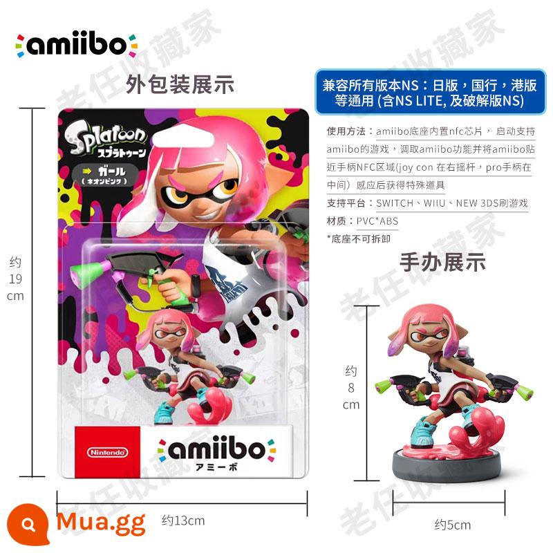 Chính hãng Nintendo mô hình splatoon 3 Sprato amiibo máy bay chiến đấu thủy triều màu bạch tuộc cô gái mực - Cô gái mực hồng đôi súng cô gái Spot