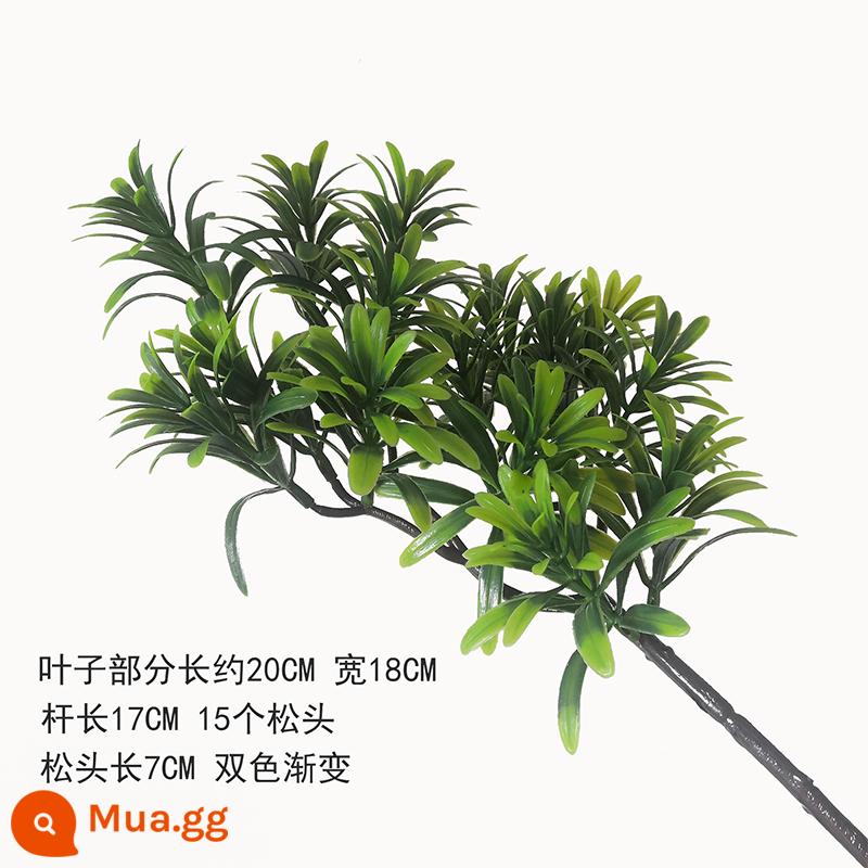 Mô phỏng lá thông đón cành thông Luo Hansong hoa nhựa thông bách cảnh cành giả làm đẹp lá thông lá thông - Podocarpus nhỏ hai màu (được tặng 1 nếu bạn mua 10 cái trở lên)