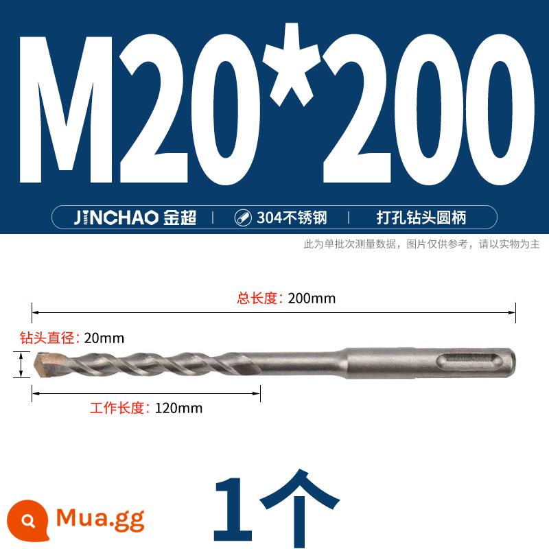 Jinchao 304 vòng thép không gỉ vít mở rộng móc máy nước nóng vít mở rộng M6-M16mm - M20*200 (tay cầm tròn) (1 cái)