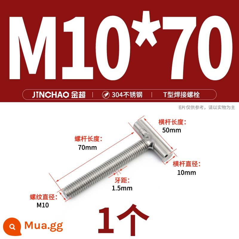 Vít hàn chữ T inox 304 Vít hàn chữ T Bu lông chữ T M4M5M6M8M10M12 - M10*70(1 cái)