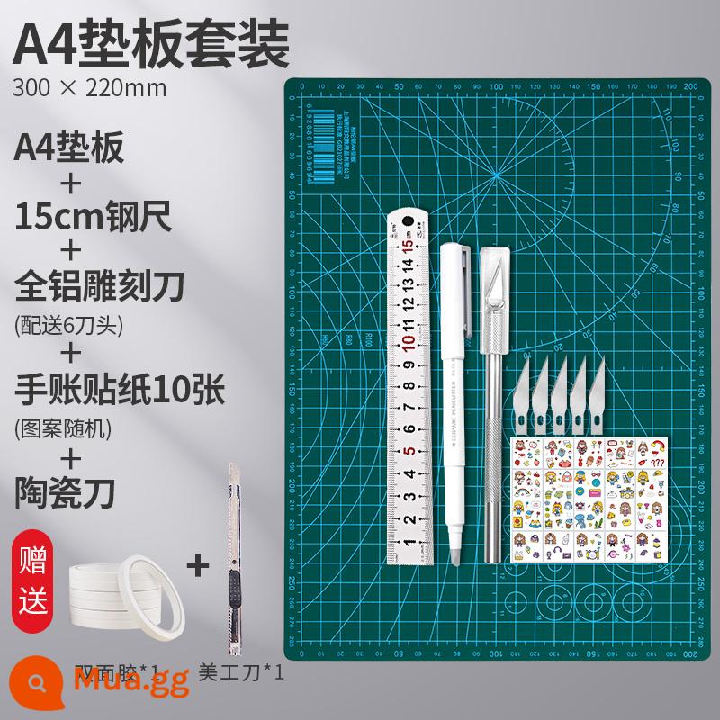 Tấm lót cắt a3 Hướng dẫn sử dụng máy tính để bàn Hướng dẫn sử dụng tài khoản Tấm lót mềm A2 tranh sơn dầu lớn dính sơn Tấm lót đặc biệt Tấm lót A4 công việc cắt giấy PVC Tấm lót chống cắt Bảng khắc nghệ thuật sinh viên quy mô hai mặt tự làm - A4-Bộ đế lót + dao gốm