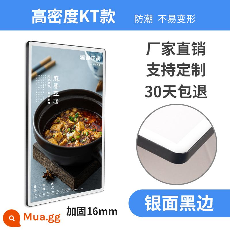 Khung quảng cáo thang máy khung tranh hợp kim nhôm đóng khung khung ảnh a3a4 treo tường khung trưng bày từ tính tròn hút từ tính khung poster - Bề mặt bạc viền đen (model 1.5cmkt)