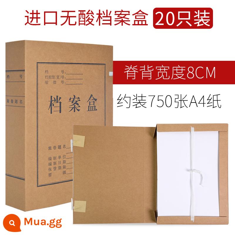 50 hộp đựng hồ sơ hộp dữ liệu hồ sơ giấy kraft hộp lưu trữ a4 nhập khẩu hộp hồ sơ giấy dày không chứa axit dung lượng lớn tùy chỉnh in logo tùy chỉnh văn phòng phẩm văn phòng chứng từ kế toán tùy chỉnh - 20 mẫu nhập khẩu cực dày không chứa axit/8cm