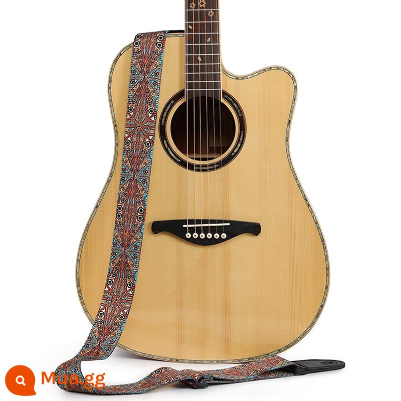 Đàn Guitar Túi Cho Bé Đàn Guitar Dân Gian Dây Đeo Vai Đàn Guitar Cổ Điển Sứ Giả Dây Dày Rộng Đàn Guitar Điện Bass Phụ Kiện Dây Đeo - Dây da tự do phong cách dân tộc 02