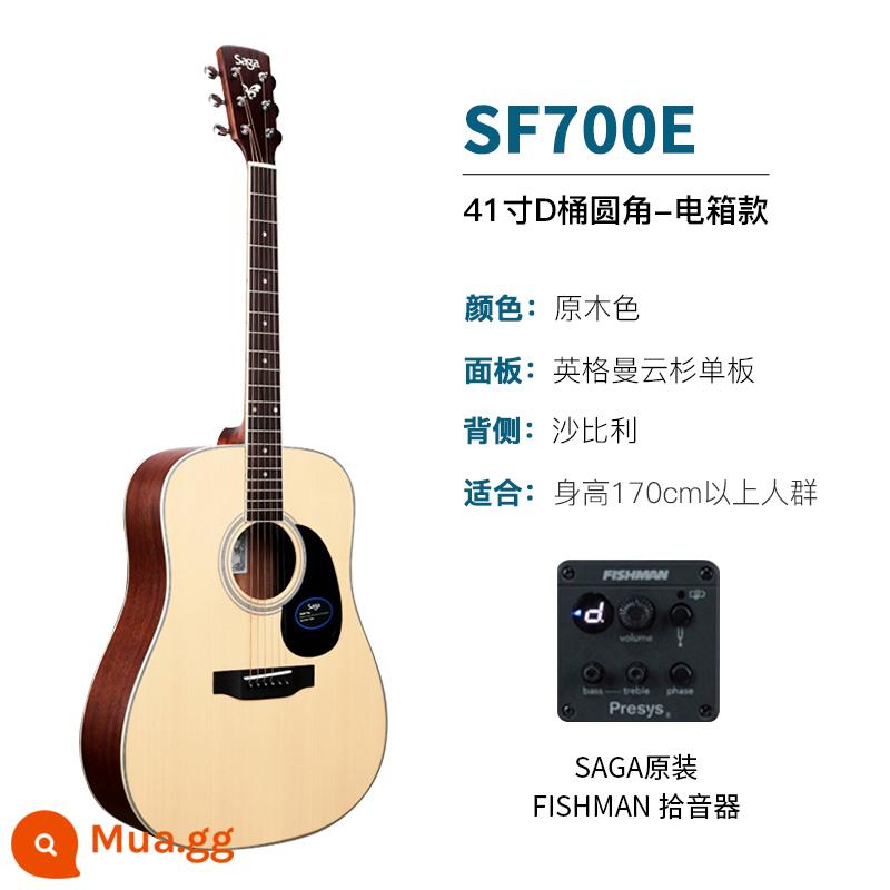 Giới thiệu đàn guitar Saga sf700 cho người mới bắt đầu chơi đàn guitar acoustic dân gian Saga 41 inch chính hãng được khuyên dùng cho bé trai và bé gái - SF700E/41 inch/D thùng/mô hình hộp điện