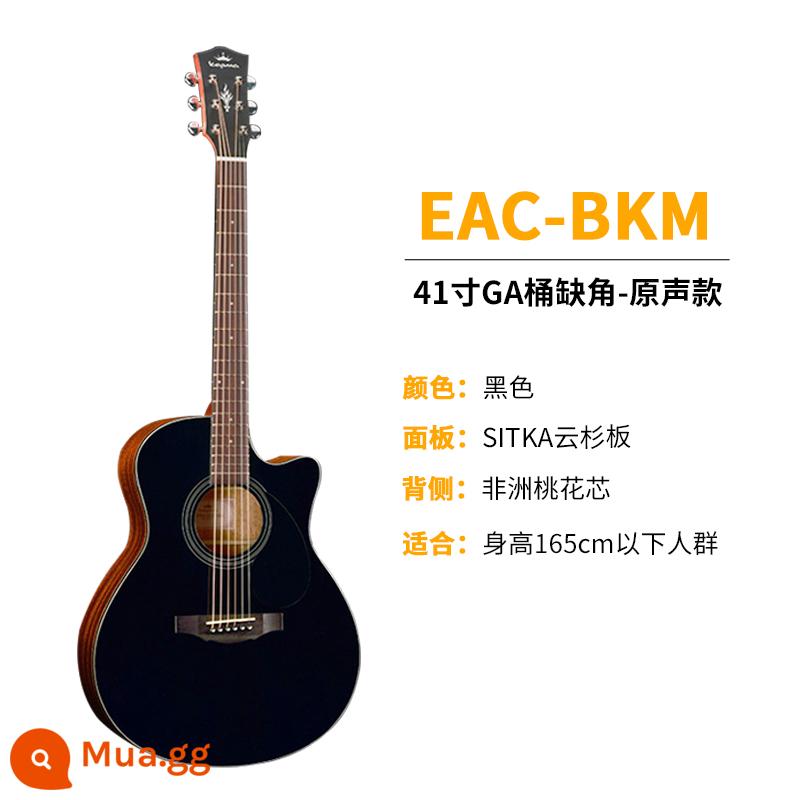 Đàn guitar Cục Thông tin Kama đàn guitar eac dành cho người mới bắt đầu Kama EDC đàn guitar dân gian 41 inch hộp điện người mới - EAC đen | 41 inch | phiên bản nâng cấp