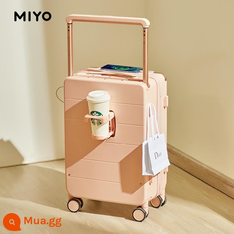 Vali xe đẩy MIYO rộng vali nữ 2022 mới vali da mật khẩu lên máy bay vali bé trai 24 inch - quả anh đào