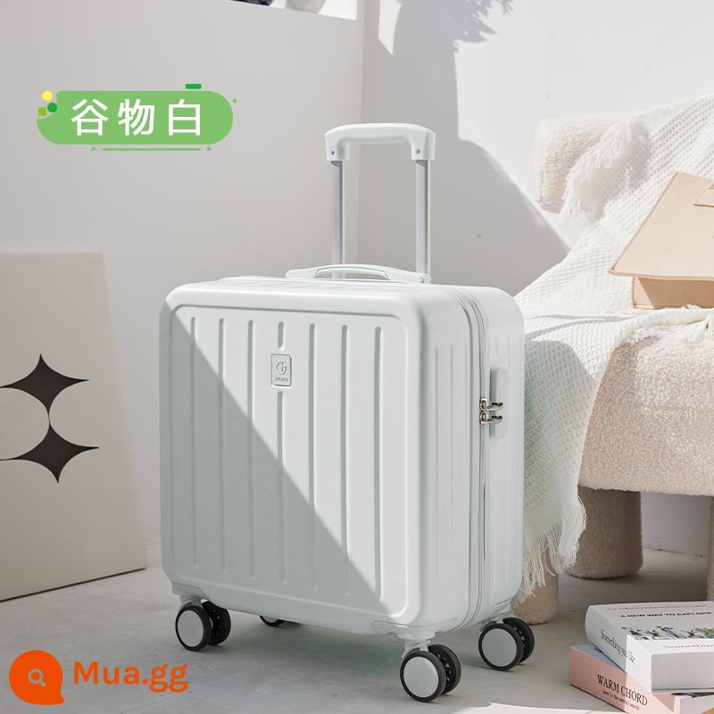 2023 vali máy bay mới có thể lên máy bay hộp đựng xe đẩy du lịch mini 18 inch dễ thương dành cho nữ nhỏ và nhẹ - Người mẫu nổi tiếng trên mạng ngũ cốc trắng