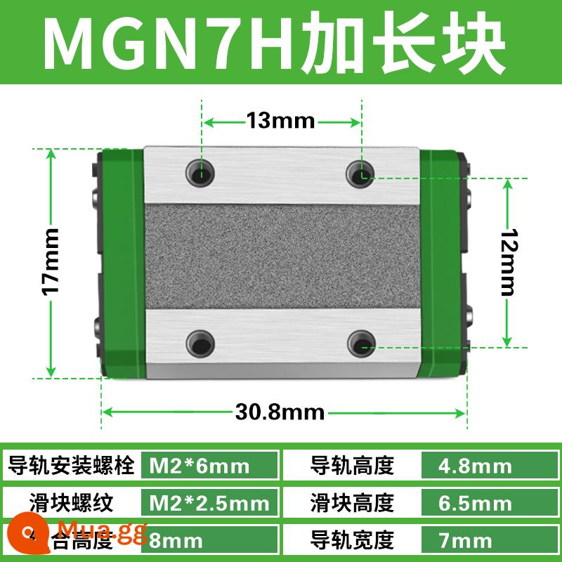 Ray trượt dẫn hướng tuyến tính thu nhỏ trong nước MGN/MGW/7C/9C/12C/15C/12H/9H/15H/7H - MGN7H (khối mở rộng)