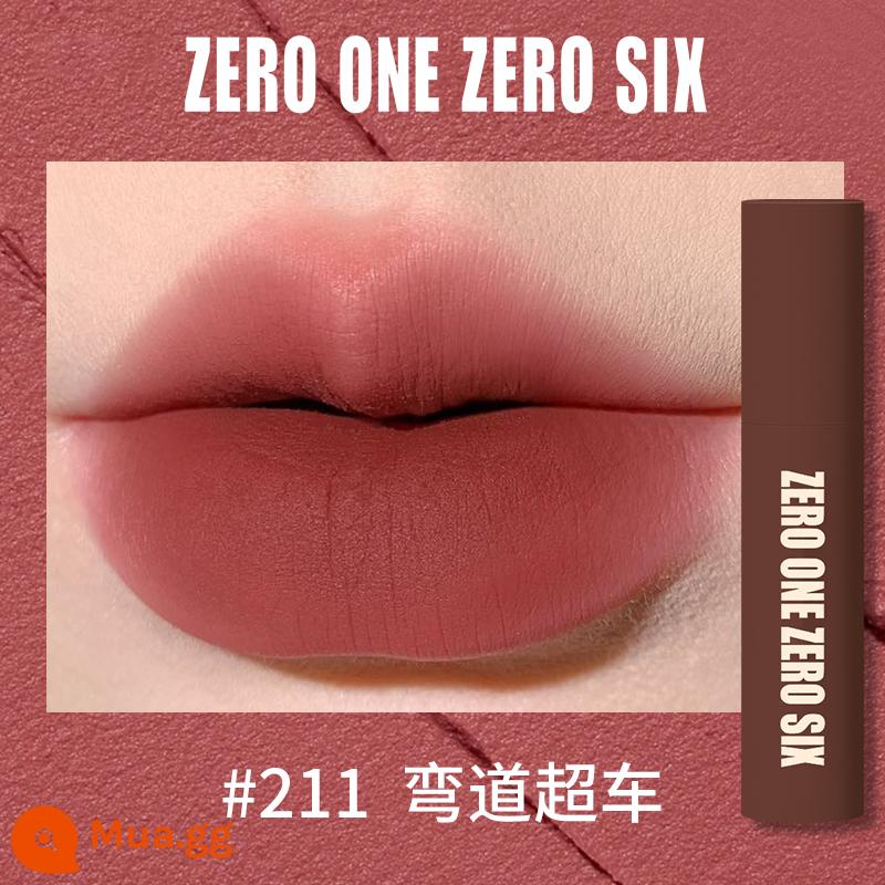 Zero One Zero Lu 0106 Lip Mud Lip Men Lip Gloss Matte Peach Không Kéo Khô Tinh Khiết Desire Sinh Viên Thể Hiện Màu Trắng - 211 Vượt qua khúc cua, nữ chính Vân Vũ bùn môi