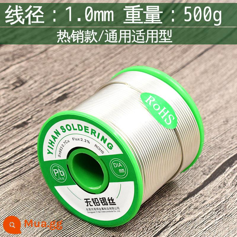 Tiêu chuẩn cao California 100ppm dễ dàng hàn thương hiệu dây hàn dây thiếc không chì bảo vệ môi trường dây thiếc độ sáng cao lõi nhựa thông nóng chảy tốt - Không chì 1.0mm 500g