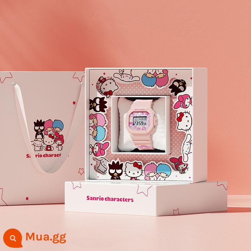 Đồng hồ điện tử Sanrio HelloKitty nữ trẻ em nữ tiểu học nữ nữ THCS Hello - [Hộp quà màu trắng hồng Sanrio] Melody-Sakura Pink