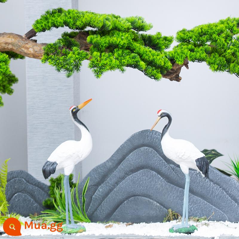 Yingke Pine mô phỏng cây lớn cây giả mới cảnh quan Trung Quốc trong nhà và ngoài trời khách sạn trang trí cửa sổ trang trí - Một bộ cần cẩu giả