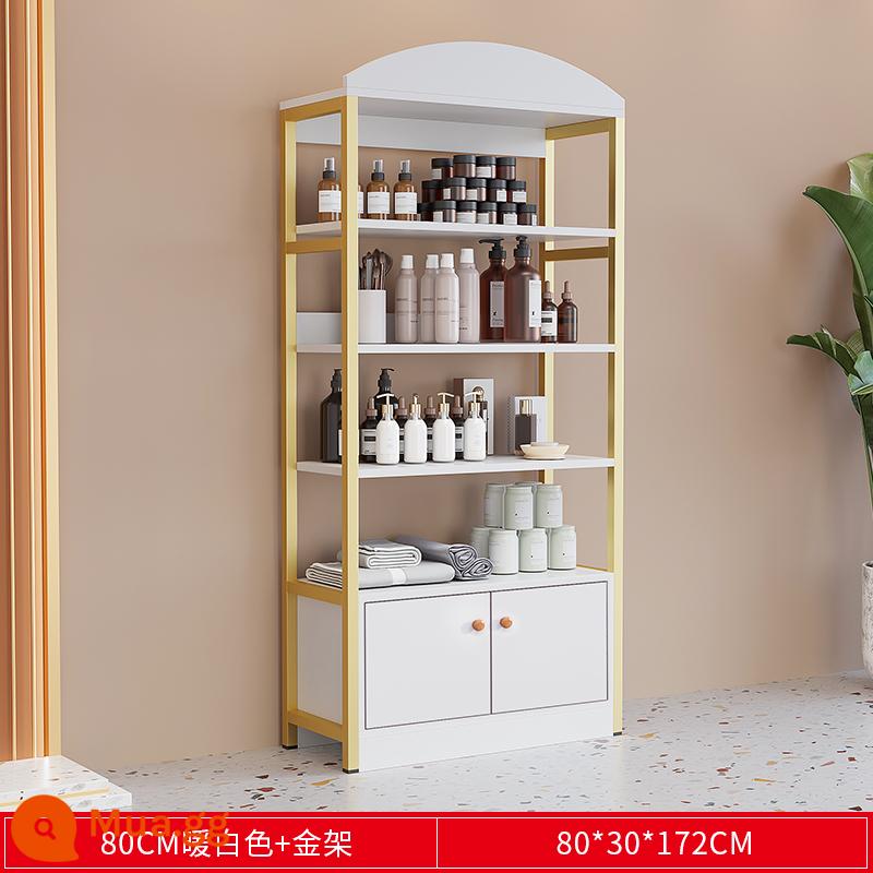 Tủ trưng bày mỹ phẩm thẩm mỹ viện chăm sóc da kệ trưng bày shop tủ kệ trưng bày sản phẩm kệ kệ shop mẹ và bé - Khung bạch kim ấm áp 80cm