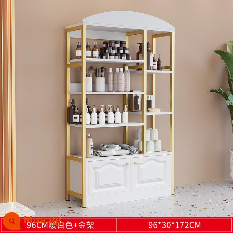 Tủ trưng bày mỹ phẩm thẩm mỹ viện chăm sóc da kệ trưng bày shop tủ kệ trưng bày sản phẩm kệ kệ shop mẹ và bé - [Mẫu đúc] gọng bạch kim ấm áp 96cm