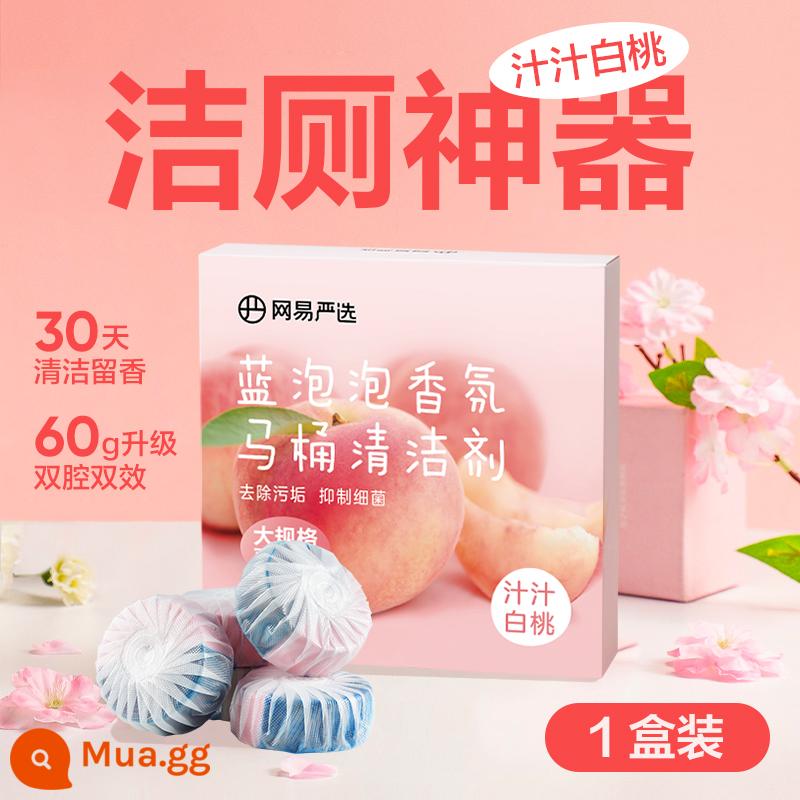 Chất tẩy rửa nhà vệ sinh bong bóng xanh Netease Yanxuan tẩy cặn và khử mùi để lại hương thơm làm sạch nhà vệ sinh Lingjie vật phẩm khử mùi nhà vệ sinh kho báu - Nước ép đào trắng 60g*4