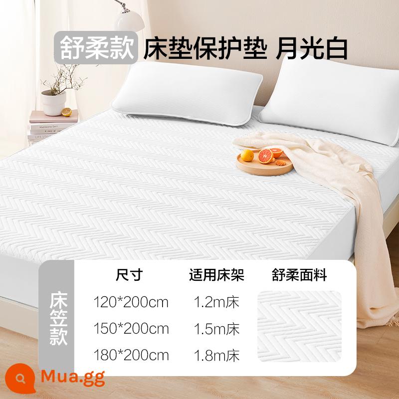 NetEase lựa chọn cẩn thận các loại tã chống thấm loại A, nệm bông dày, túi ngủ, ga chống bụi, ga trải giường và ga trải giường - Shurou [tấm trải giường vừa vặn] (màu trắng)