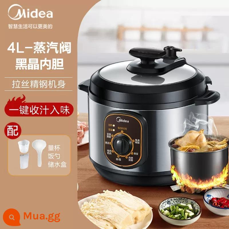 Nồi áp suất điện tử Midea home 4L mini thông minh chính hãng nồi cơm điện cơ nhỏ đa năng nồi điện tử - truyền phát bạc