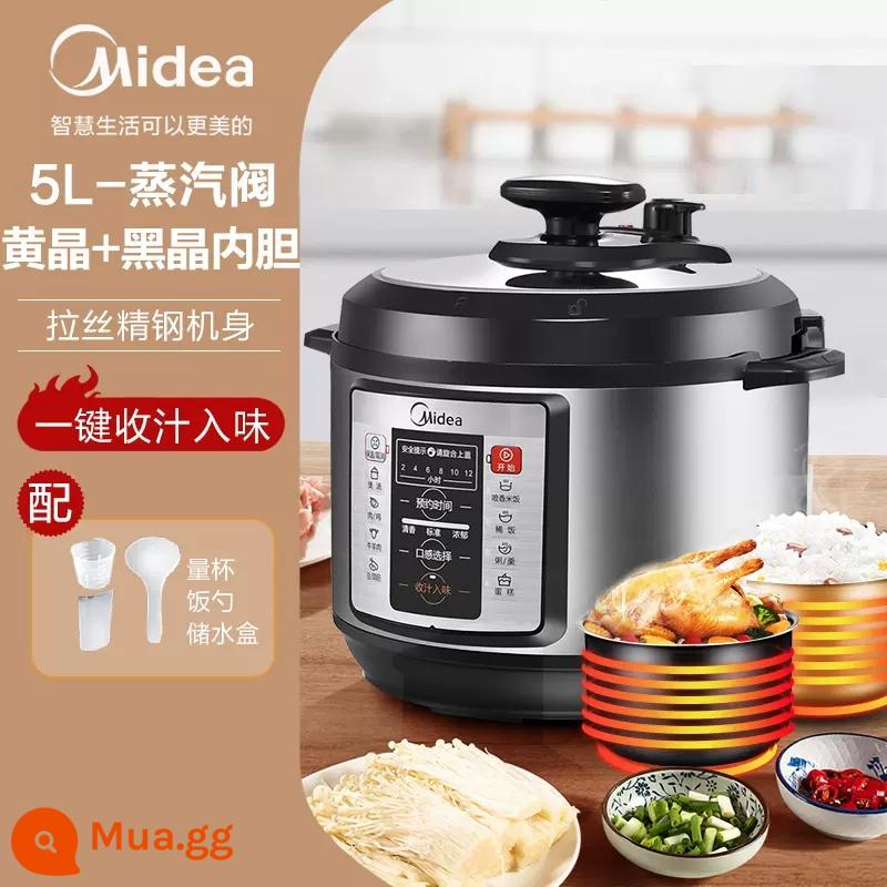 Nồi áp suất điện tử Midea home 4L mini thông minh chính hãng nồi cơm điện cơ nhỏ đa năng nồi điện tử - thiên thạch bạc