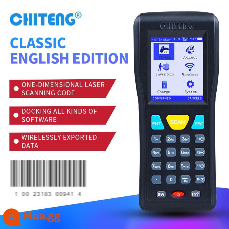 Che Teng CT1000 Dữ liệu Kho lưu trữ dữ liệu Máy quét không dây Trình thu thập dữ liệu PDA Terminal Terminal ERP Scanner Sales Store Intray - CT1000 phiên bản tiếng Anh một chiều