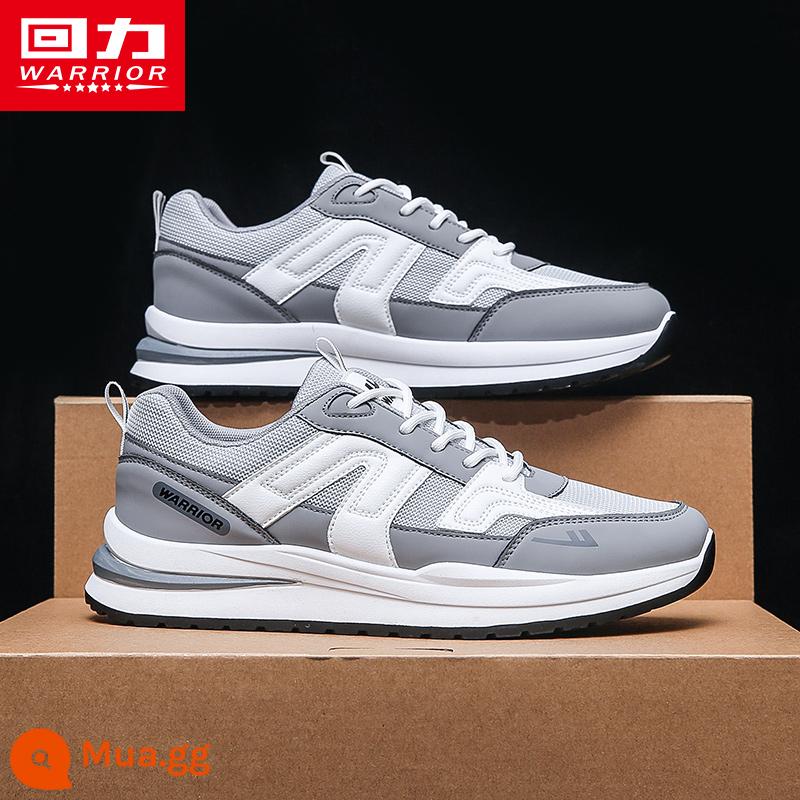 Kéo Lại Nam Giày Sneakers Ống Cao Nam Thu Đông 2022 Mới Hợp Thời Trang Chạy Bộ Đôi Forrest Gump Giày Nam - Xám (1194)