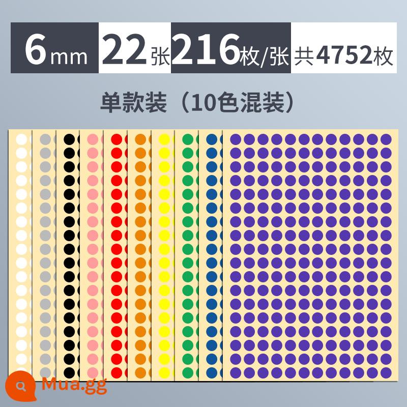 Nhãn chấm màu nhãn tròn nhãn tự dính tròn giấy nhãn chấm nhỏ nhãn nhỏ nhãn số tròn số viết tay nhãn số mã hóa kích thước nhỏ màu đỏ có thể dán hình tròn lớn - Bao bì đeo vai 6 mm/tổng ​​cộng 22 tờ (4752 miếng)