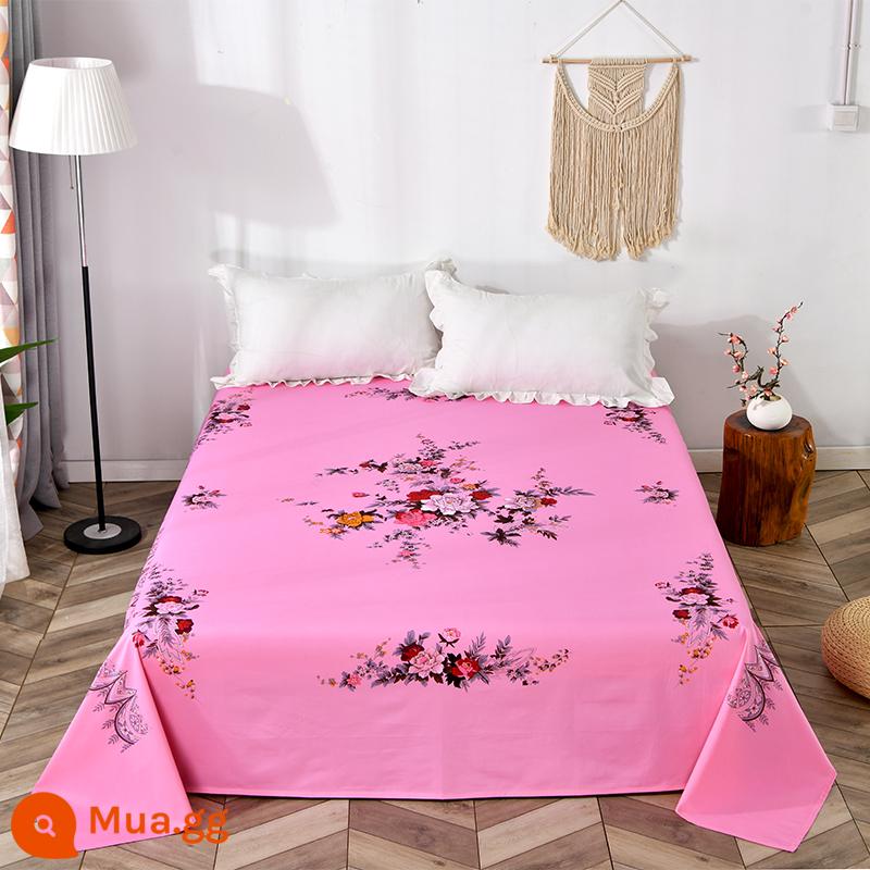 Thượng Hải Cổ Quốc Gia 100 Cotton In Dày Cũ Thô Ga Giường Đơn Chăn Hoài Cổ Vải Cotton - Huazhizhaozhan-Hồng