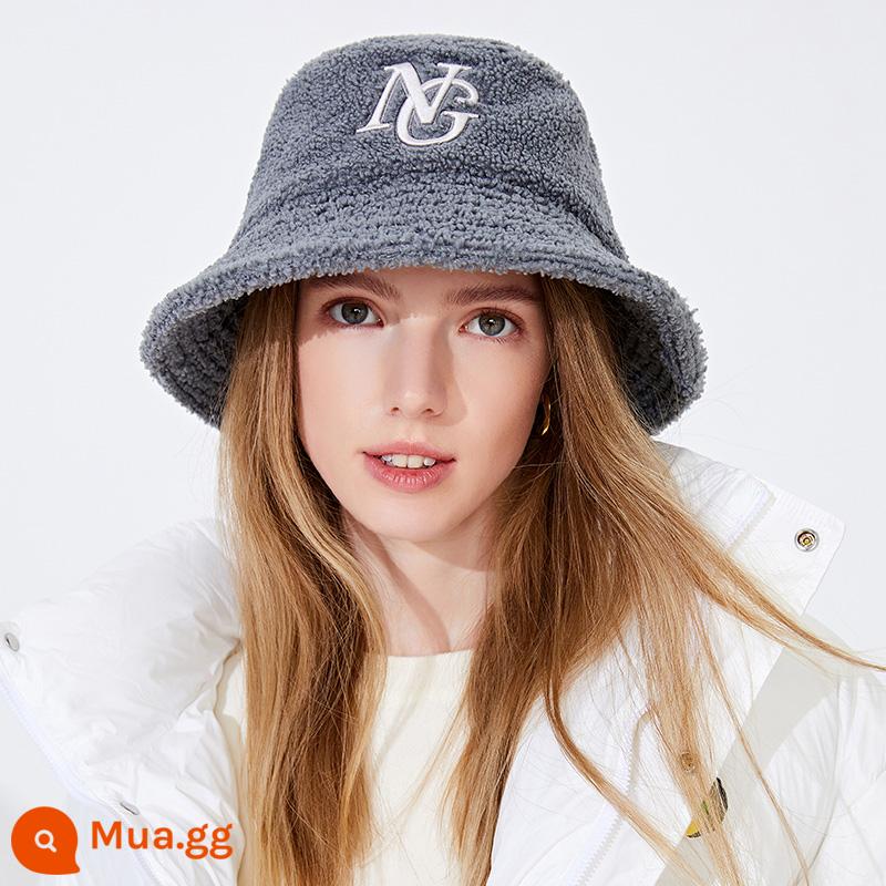 [Shake of Velvet] Navigare Ý Thuyền buồm Brown Fisherman Hat Basin Hats Hat Hat Girl Winter Winter - xanh xám