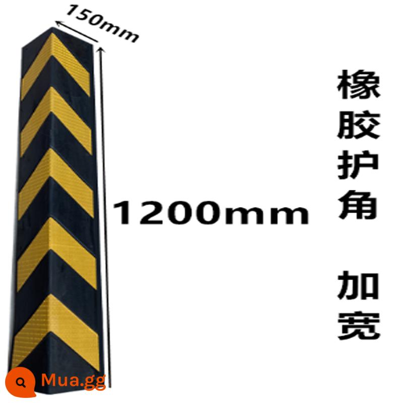 Dải cao su chống va chạm góc dày, dải cảnh báo nhà để xe góc thẳng phản quang, miếng đệm tường PVC, bảo vệ cạnh tròn - Tấm bảo vệ góc thẳng được làm dày và mở rộng 1200*150*10