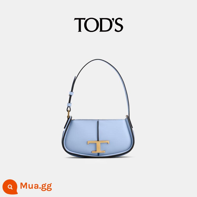 [Quà Năm Mới] TOD'S Đầu Xuân Sản Phẩm Mới Túi Nữ T TIMELESS Túi Yên Ngựa Túi Sát Nách Túi Đeo Vai - màu xanh da trời