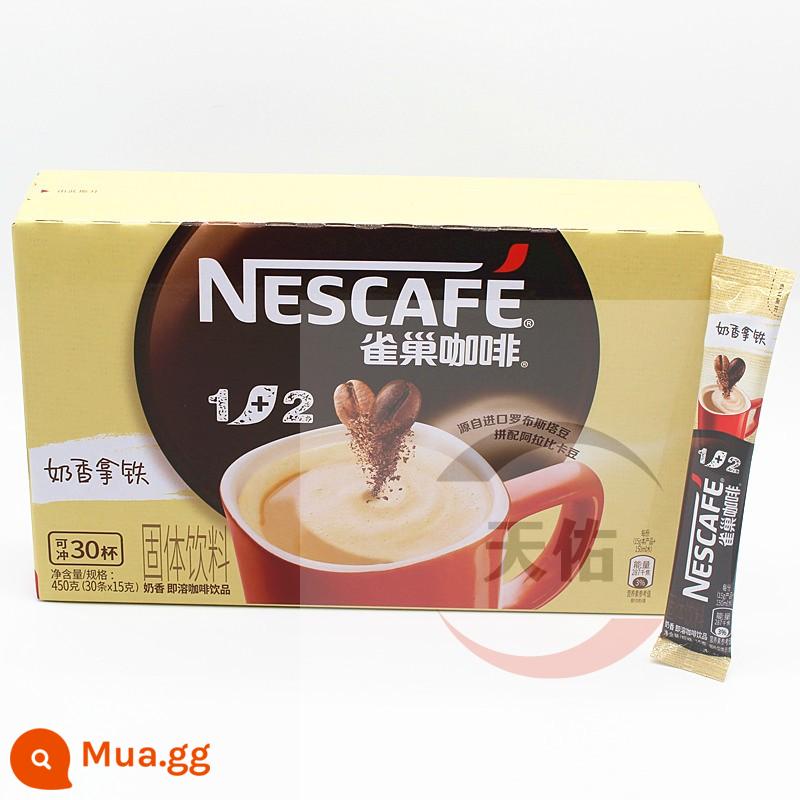 Nescafé 1+2 Instant Mellow Hương Vị Nguyên Bản Ăn Liền Ba Trong Một Ít Đường 15g Que 100 Gói Đơn Giản Nhiều Hương Vị - Hương sữa 15g*30 gói*1 hộp