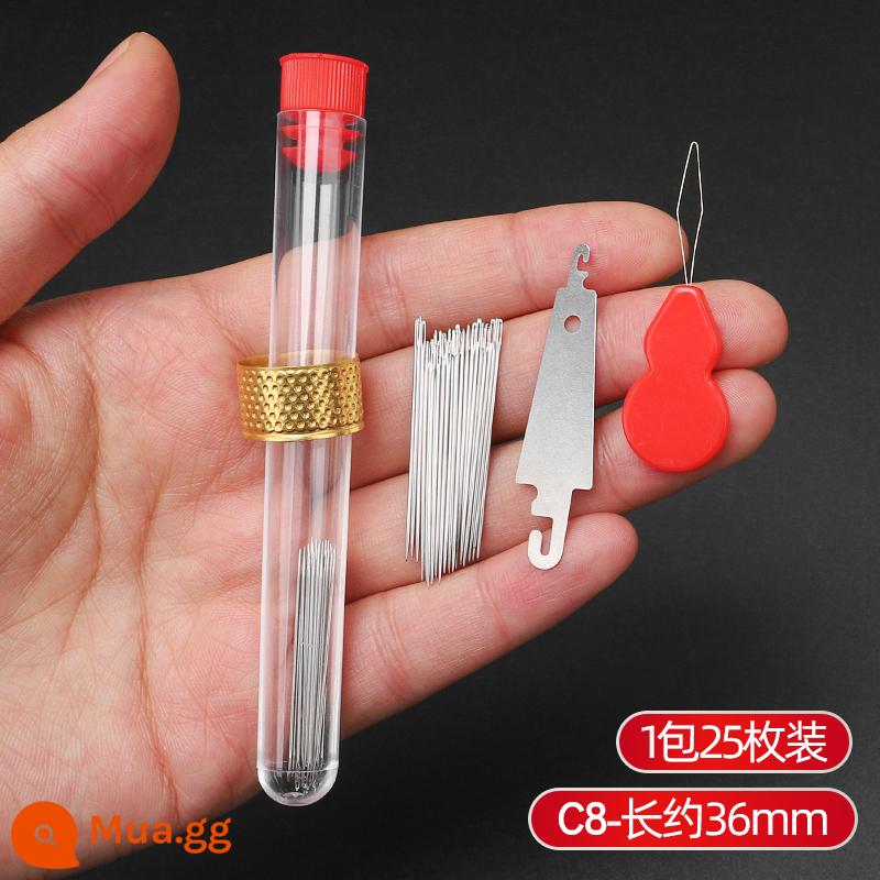 Kim khâu gia đình, kim mắt to, kim khâu tay, kim may quần áo, kim thêu tay, kim lỗ to, kim dày, kim chăn ông già - Dài 3,6 cm [gói 25] kim mắt lớn