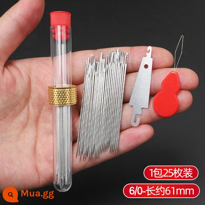 Kim khâu gia đình, kim mắt to, kim khâu tay, kim may quần áo, kim thêu tay, kim lỗ to, kim dày, kim chăn ông già - Dài 6,1 cm [gói 25] kim mắt lớn