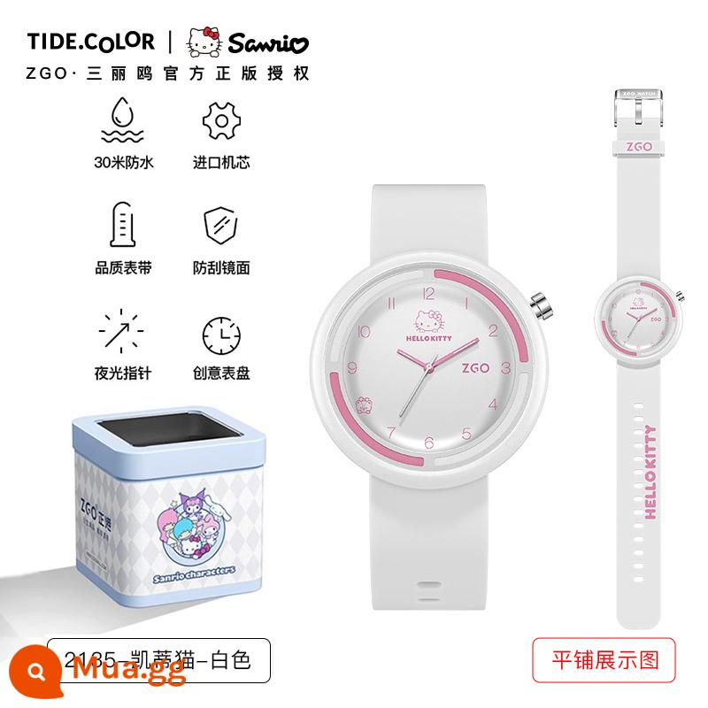 [chính hãng hellokitty] Hello watch nữ quà tặng sinh nhật kỳ thi điện tử cho học sinh trung học cơ sở - [Chính hãng]2135Hello-Trắng