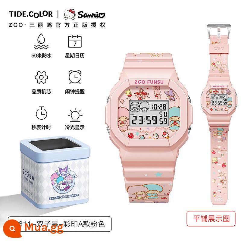 Tidecolor khớp Hello Watch đồng hồ nữ trung học cơ sở - [Chính Hãng] Bột In Màu 8611-Gemini