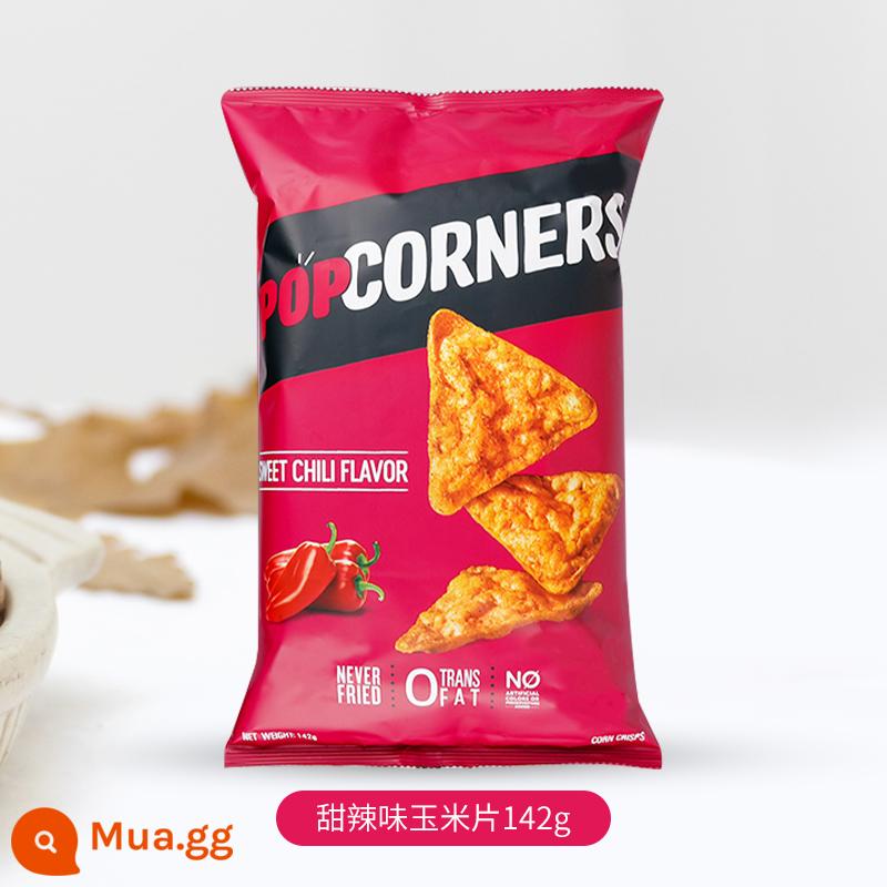 Spot~ American POPCORNERS Bắp ngô Flakes Snack khoai tây chiên giòn Puffed Snack Biscuit Food 142g - Cay Ngọt 142g (có kẹp niêm phong)