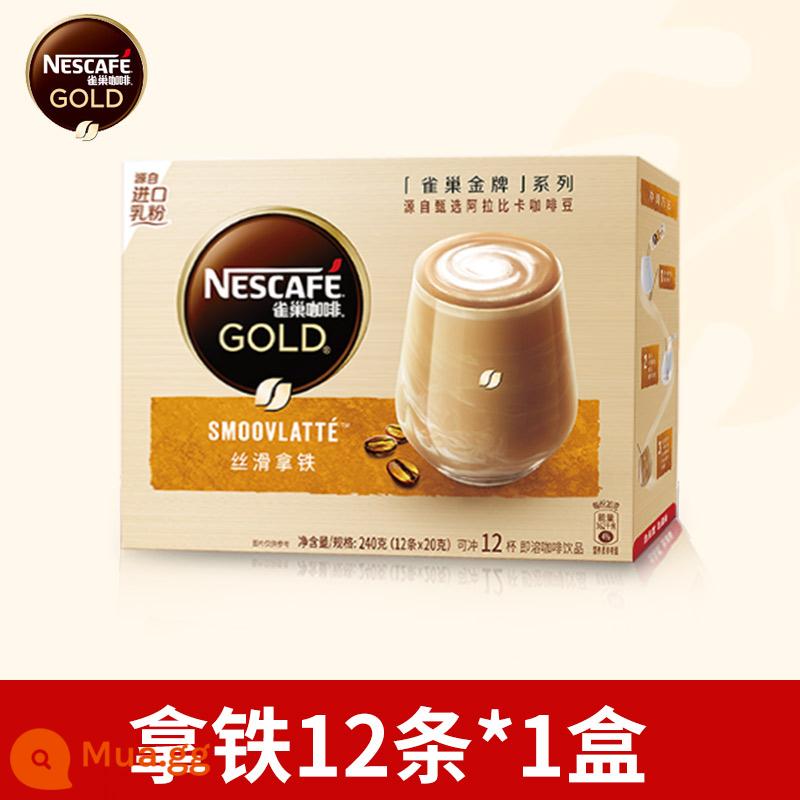 Nestle Nestle Gold Collection Coffee Silky Latte Cappuccino Instant White Coffee Powder Mocha 12 gói - Latte 12 thanh*1 hộp hạn sử dụng giảm giá