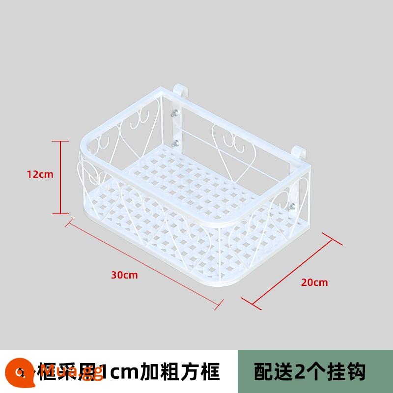 Giá để đồ hoa có giá để đồ ban công bệ cửa sổ mở rộng hiện vật sắt chậu hoa khung lan can cạnh cửa sổ treo mọng nước giá hoa - Trắng 30 dài và 20 rộng❤ góc bo tròn