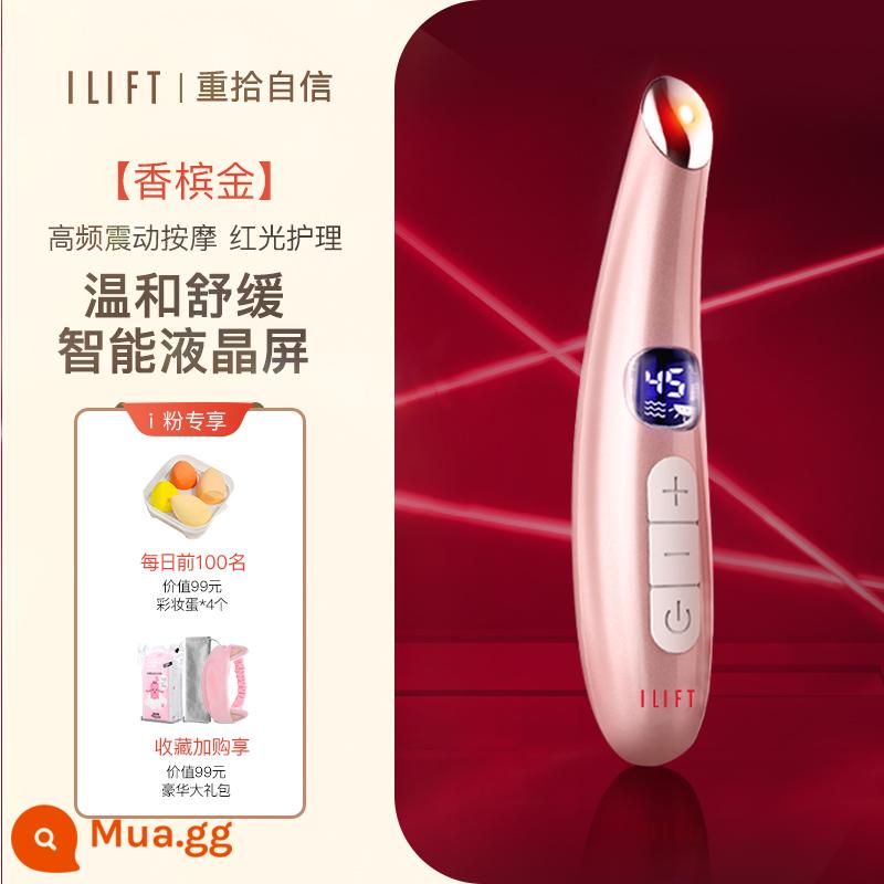 Massage Massage Eye Massage Case Eye Beauty Eye Cream Nhập khẩu nóng túi mắt - 9 cấp độ nén nóng/rung tần số cao/màn hình LCD/sạc USB/chăm sóc ánh sáng đỏ/vàng sâm panh