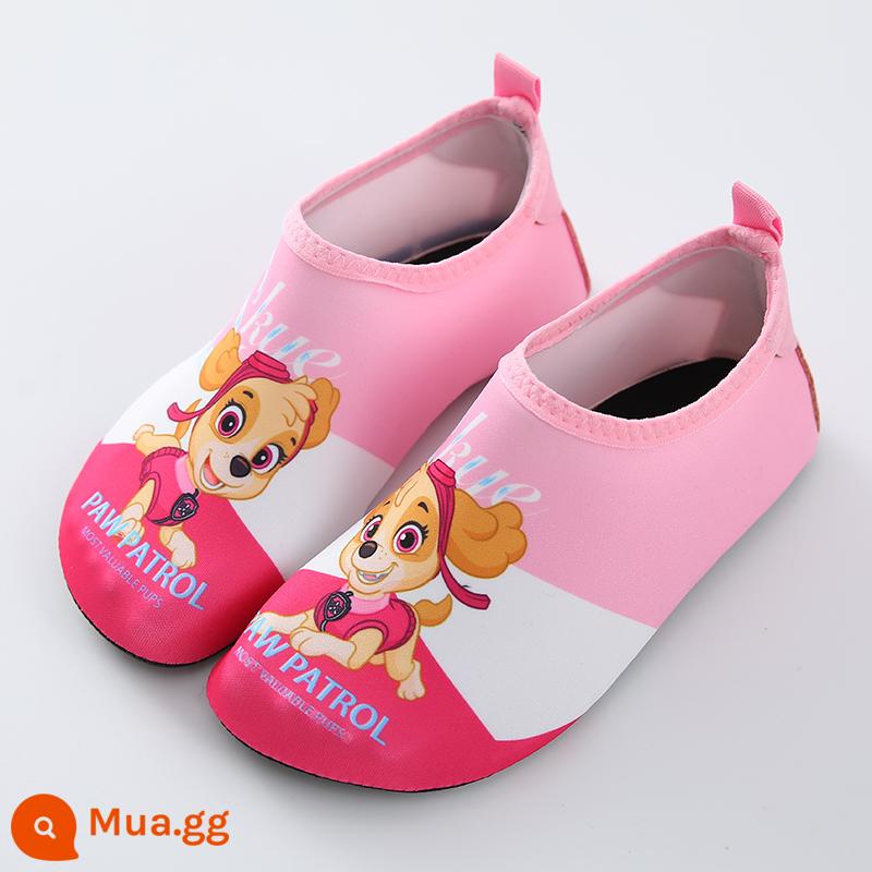 Wangwang Team Children Plus Velvet Floor SOCKS BOY BOY SOUND SHOD - 2066 Paw Team Hồng Mỗi Ngày