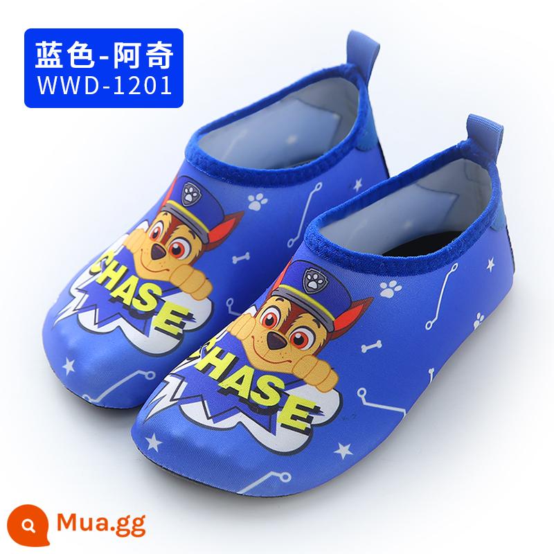 Wangwang Team Children Plus Velvet Floor SOCKS BOY BOY SOUND SHOD - wwd1201 Paw Team Blue Archie